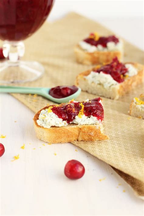 Cranberry Crostini With Blue Cheese Appetizer Girl Cranberry Cheese