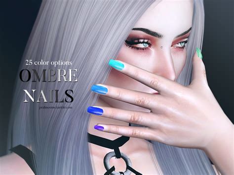 Sims 4 Ccs The Best Ombre Nails By Pralinesims