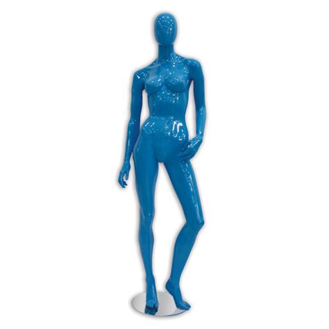 Glossy Egghead Standing Female Mannequin Pose 2