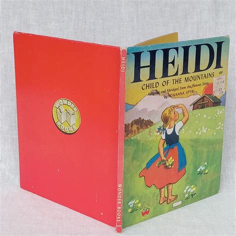 Heidijohanna Spyri Adapted And Abridgedwonder Books1974 Etsy