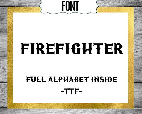 Firefighter Font Typeface Ttf Or Motorcycle Cowboy Wanted Etsy Uk