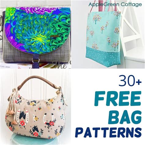 31 Best Free Bag Sewing Patterns For You Applegreen Cottage