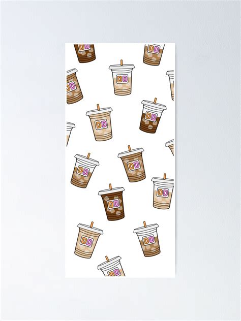 Dunkin Iced Coffee Print Poster For Sale By Epence Redbubble