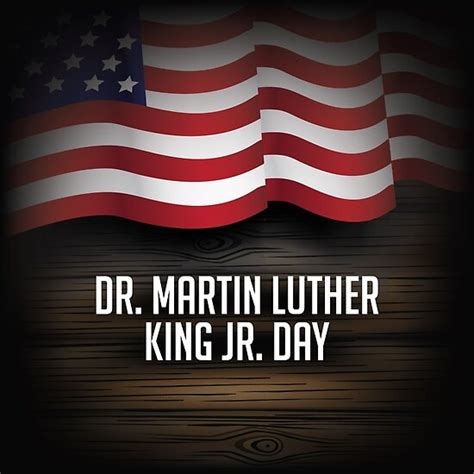 Dr Martin Luther King Jr Day American Flag Design Poster By Shelma1