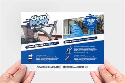 Cleaning Service Flyer Template In Psd Ai And Vector Brandpacks Within