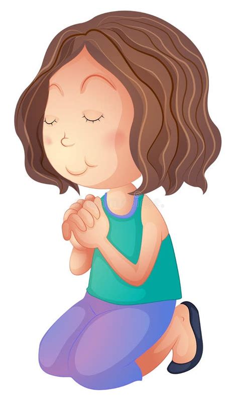 A Woman Praying Stock Vector Illustration Of Element 33072967