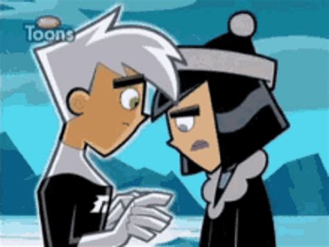 Danny Phantom Happily Floating At Night 