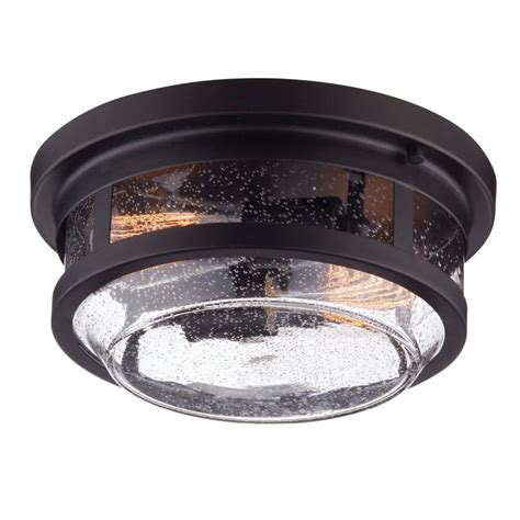 Globe Electric Wolfe Bronze 2 Light Outdoor Flush Mount 44263 The