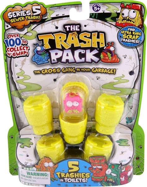 The Trash Pack Series 5 Sewer Trash Random Figure 5 Pack Amazones
