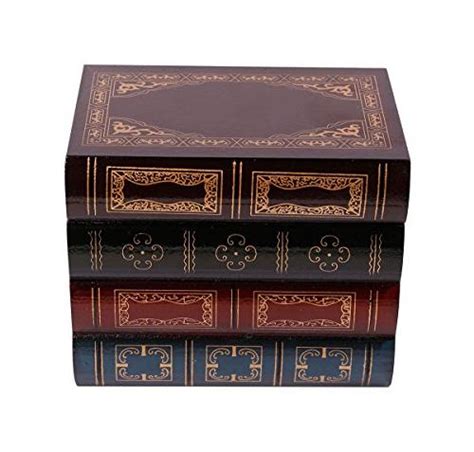 Waahome Wooden Book Box Decorative Storage Boxes
