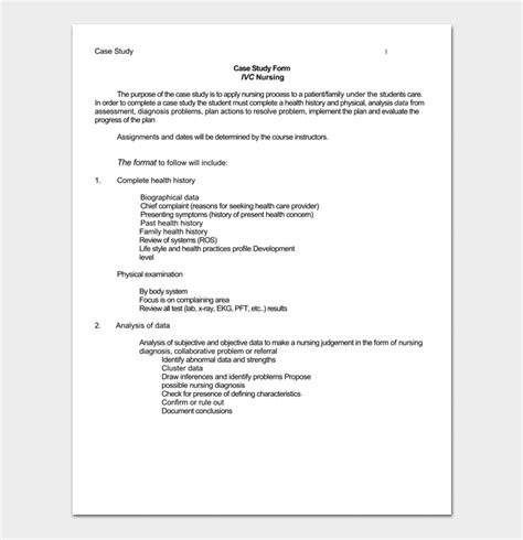 A case study is a qualitative research approach where multiple methods of data collection are used for a detailed examination of a single 'case'. Case Study Template - 5+For Word & PDF Format