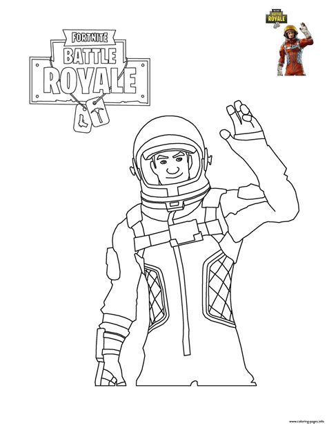 A traveler from deep space. Fortnite Character 5 Coloring Pages Printable