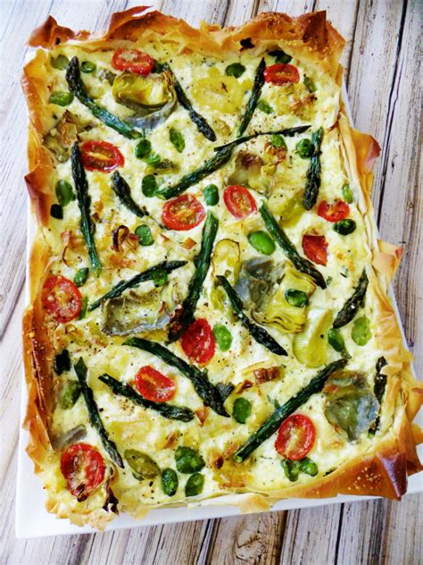 The lemony spaghetti with peas and ricotta works well with frozen peas if you can't get fresh. Spring Vegetable Ricotta Tart with Phyllo - Proud Italian Cook