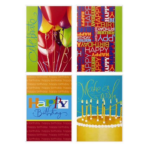 Hallmark Assorted Birthday Greeting Cards Bright Icons 12 Cards And