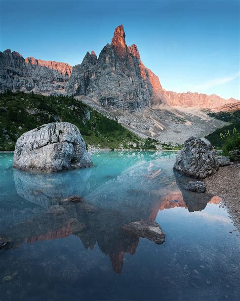 Sunrise Over Peak In Dolomites Photograph By Matteo Colombo Pixels