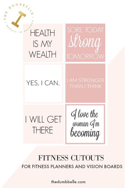 Fitness Vision Board Printables Printable Word Searches