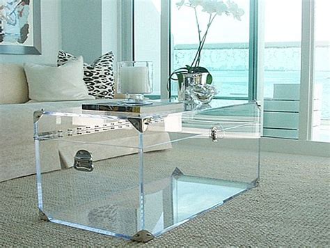Acrylic Coffee Table With Shelf