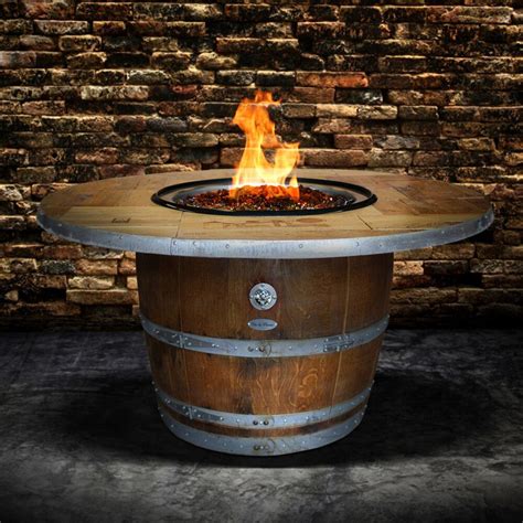 Vin De Flame Enthusiast Wine Barrel Fire Pit In 2021 Wine Barrel Fire