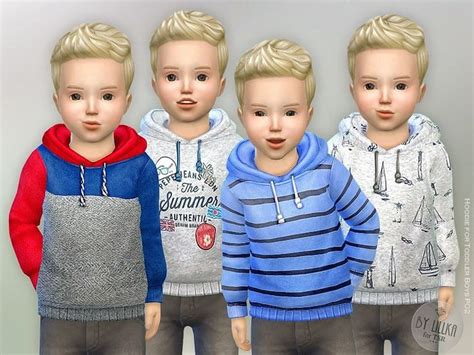 Hoodie For Toddler Boys P02 The Sims 4 Catalog Sims 4 Toddler
