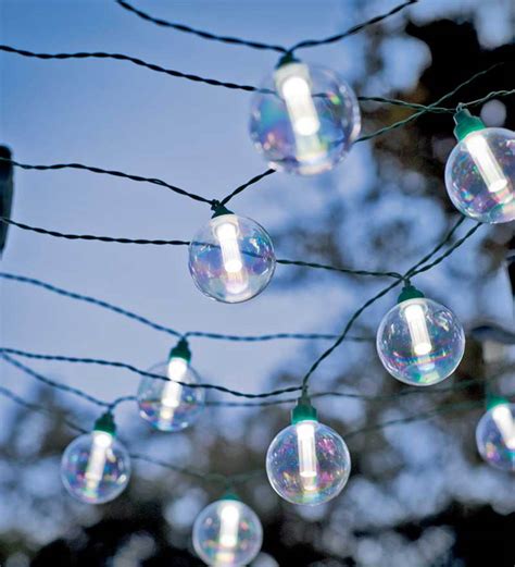These 25 feet led globe string lights are really easy to install on the patio. Globe Solar String Lights | PlowHearth