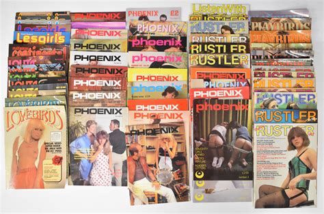 Vintage Glamour Erotic Magazines Including Phoenix Issues 1 8 And