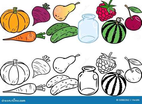 Pictures Of Fruit And Vegetables To Colour Printable Fruits And Vegetables Coloring Pages At