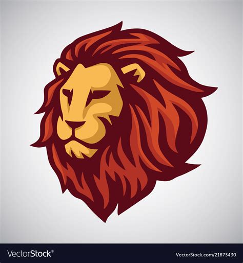 Lion mascot logo template Royalty Free Vector Image