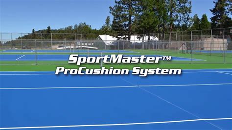 Cushioned Tennis Court Sportmaster Procushion Coating System Youtube