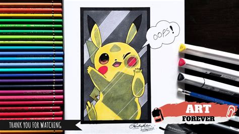 How To Draw Pikachu Time Lapse Art Forever Youtube