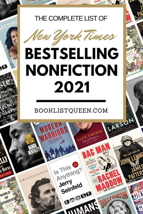 The Complete List Of New York Times Nonfiction Best Sellers Booklist