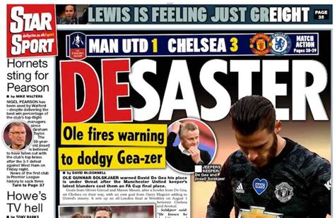 Front Page Of Sports Newspapers Chelsea In The Final
