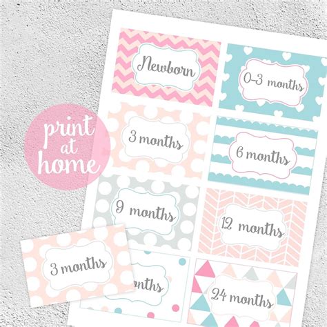Printable Nursery Drawer Label Organizers Baby Girl Dresser Etsy