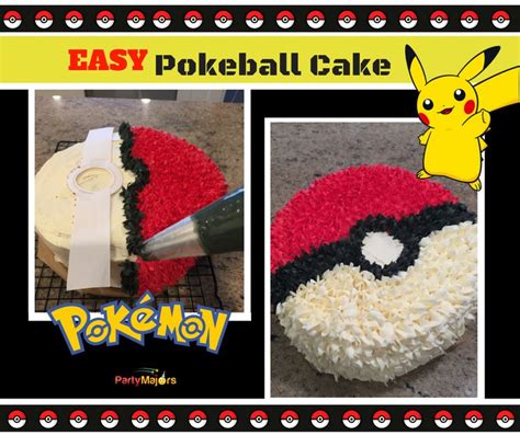 Easy Pokemon Pokeball Cake Pokeball Cake Pokemon Birthday Cake