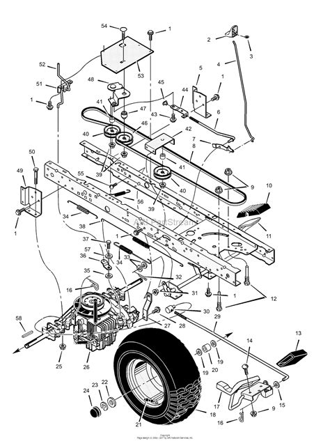 Murray 425605x692b Lawn Tractor 2002 Parts Diagram For Drive Assembly