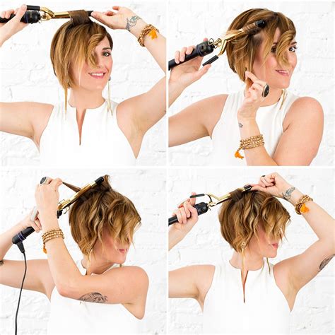 How To Use A Curling Iron On Very Short Hair Rockwellhairstyles