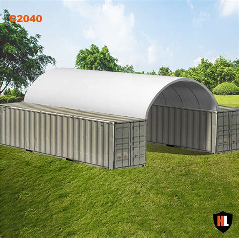 Extremely high quality steel framed pvc shelters for heavy duty industrial use. 20ft x 40ft Shipping Container Shelter Canopy Steel Frame ...