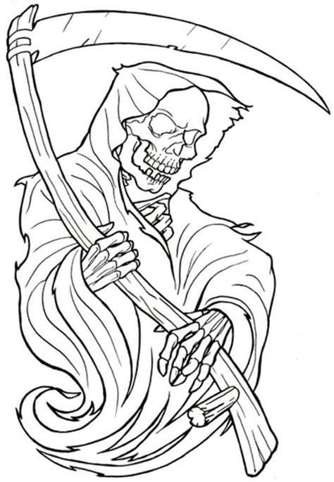 Grim Reaper Coloring Pages Free Printable Coloring Pages For Kids