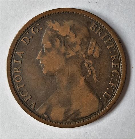 1874 Queen Victoria Penny M J Hughes Coins