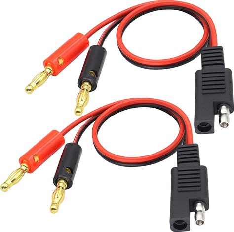 Amazon Com Aaotokk Pack Banana Plug To Sae Power Cable Mm Banana Jack Male To Sae Power