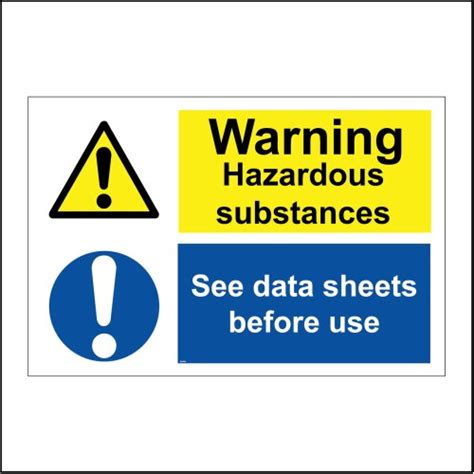 Mu Warning Hazardous Substances See Data Sheets Before Use Sign
