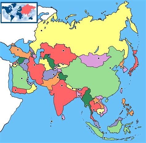 Me Gustan Las Sociales Asia Mapa Político