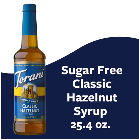 Torani Sugar Free Classic Hazelnut Flavoring Syrup Coffee Flavoring