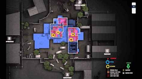 Map Rainbow Six Siege Club House Objectifs Caméras Youtube