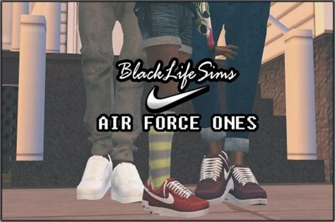 B L Nike Air Force Ones For Cm Am And Cf Af Sims 4 Updates