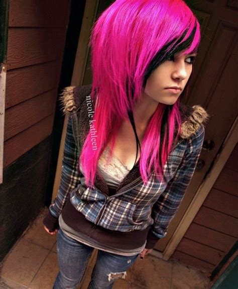 This Will Be My Hair 2morrow Lol Scene Hair Pink And Black Hair Emo Scene Hair