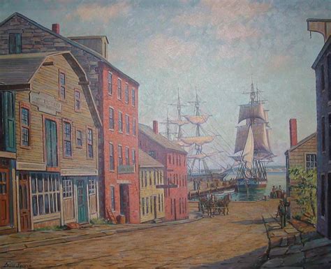 Depiction Of The Harbor And The Whaling Ships In New