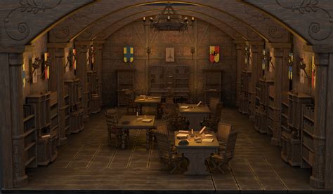 Medieval Library 3d Model Turbosquid 1686069