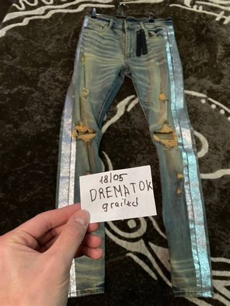 Amiri Glitter Track Jeans Grailed
