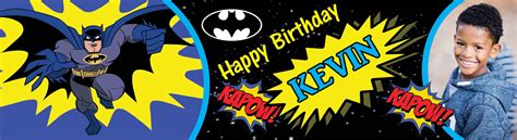 Batman Themed Birthday Party Banner 2 €1499 Personalised Party Banners