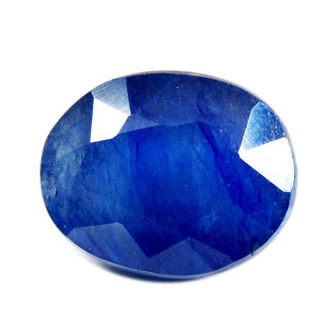 Natural Blue Sapphire Loose Gemstone Faceted 5 Carat Oval Shape Chakra